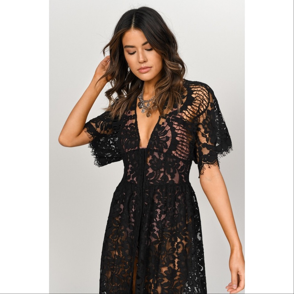 Tobi Ingrid corset maxi dress- black xs